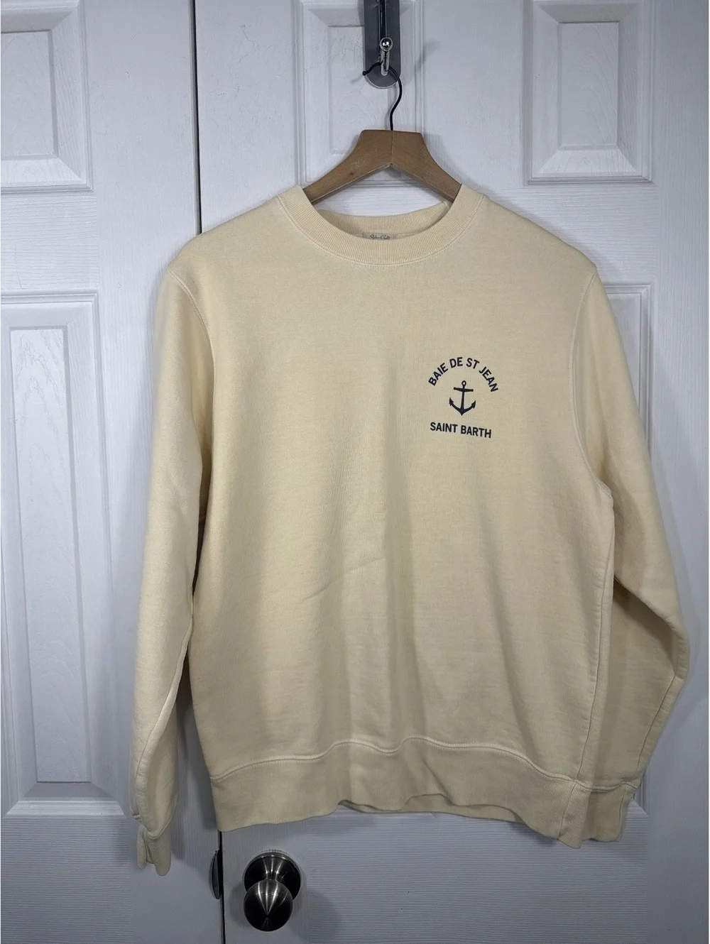 John Galt Cream Baie De St Jean Saint Barth Sweatshirt